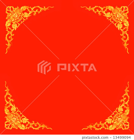 floral pattern frame-red floral pattern frame-red 13499094