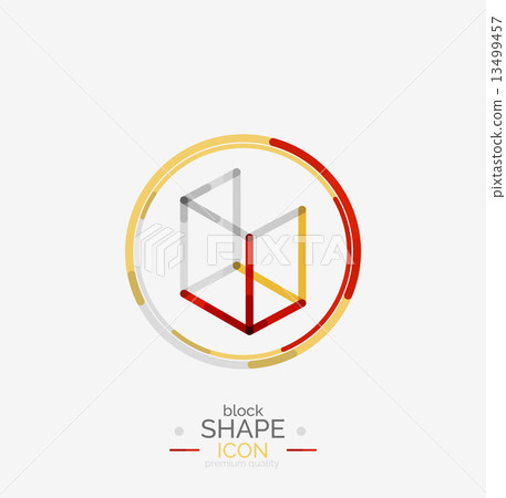 Minimal line design logo, business icon, block Minimal line design logo, business icon, block 13499457