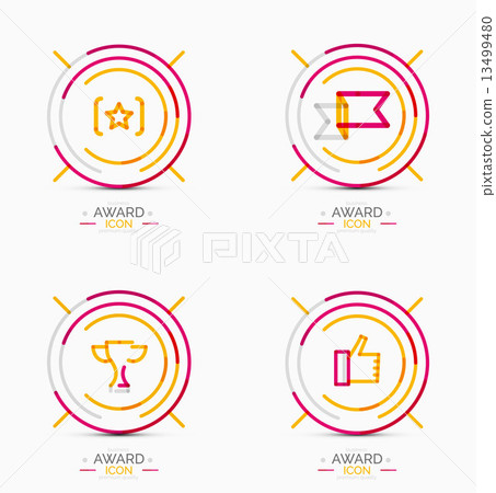 Award icon set, Logo collection 13499480