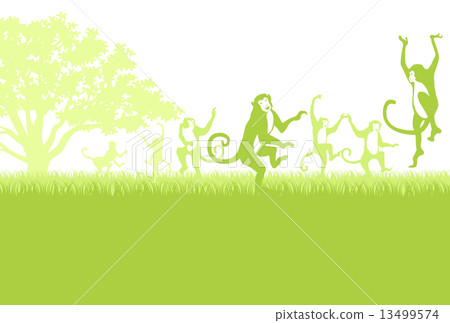 Monkey and prairie 13499574