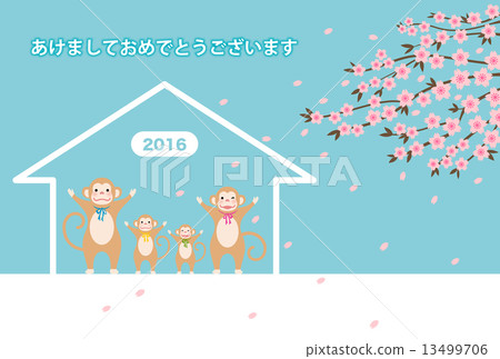 Monkey family and household with 13499706