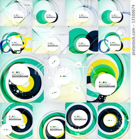 Color circles backgrounds set 13500674