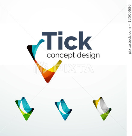 Abstract tick logo design Abstract tick logo design 13500686