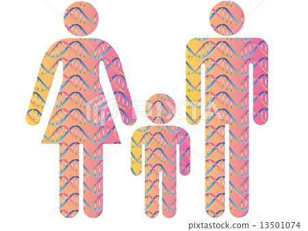 Double spiral structure pattern in parent and child silhouette Double spiral structure pattern in parent and child silhouette 13501074