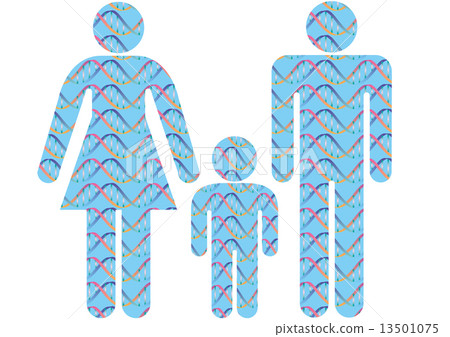 Double spiral structure pattern in parent and child silhouette Double spiral structure pattern in parent and child silhouette 13501075