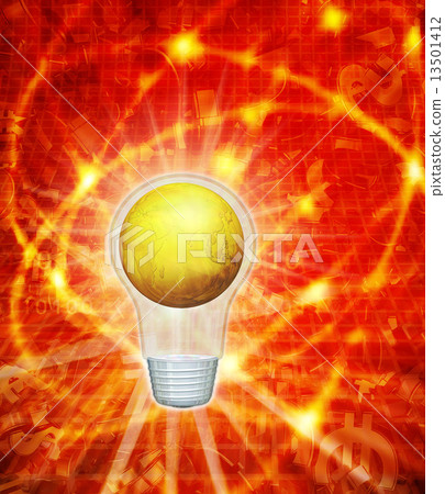 發光的電燈泡/金黃地球 13501412