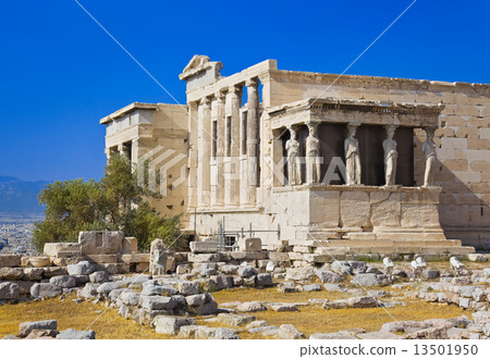 Erechtheum temple in Acropolis at Athens, Greece 13501950