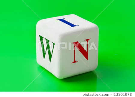 Dice with word Win 13501978