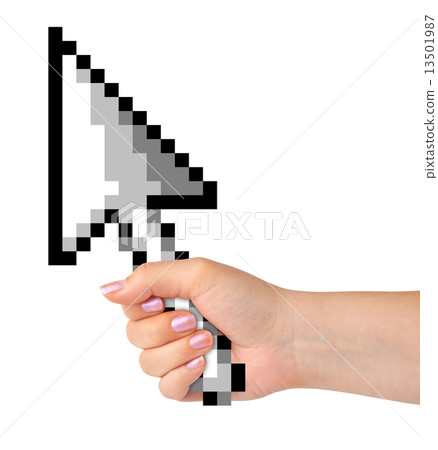 Computer cursor in hand Computer cursor in hand 13501987