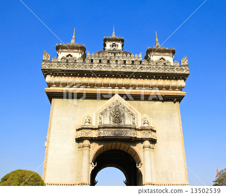 Patuxai monument in Vientiane capital of Laos 13502539