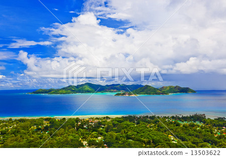 Island Praslin at Seychelles 13503622