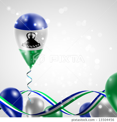 Flag of Lesotho on balloon Flag of Lesotho on balloon 13504456