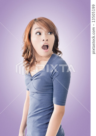 Surprised Asian woman 13505199