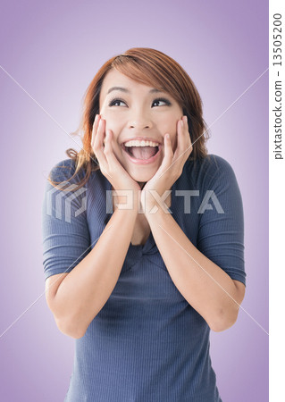 happy Asian girl face 13505200