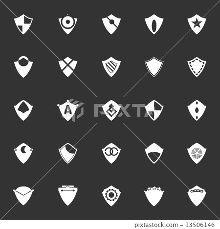 Design shield icons on gray background Design shield icons on gray background 13506146