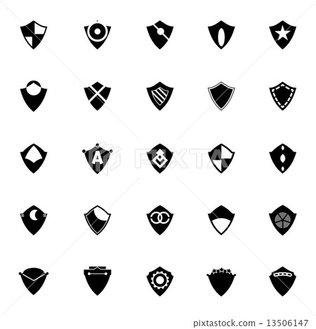 Design shield icons on white background Design shield icons on white background 13506147