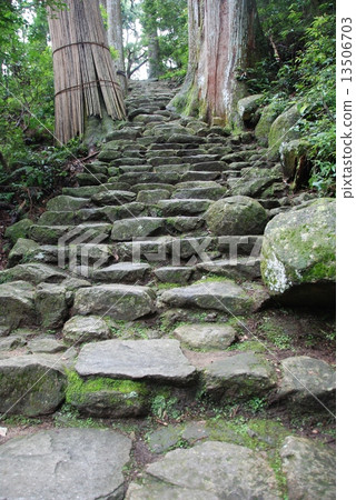 Futaki神社的石樓梯（Nachi no Taki /和歌山縣Nachikatsura-cho Nachiyama） 13506703