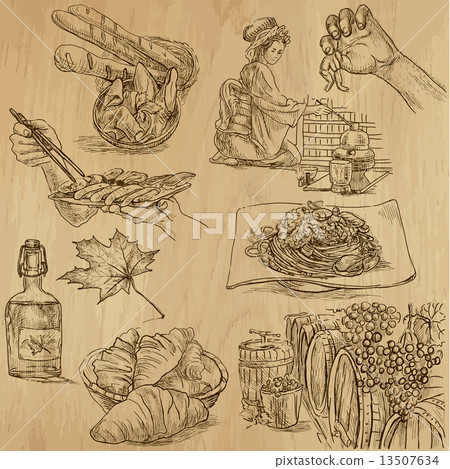 Food - An hand drawn vector pack 13507634