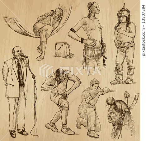 People - An hand drawn vector pack 13507894