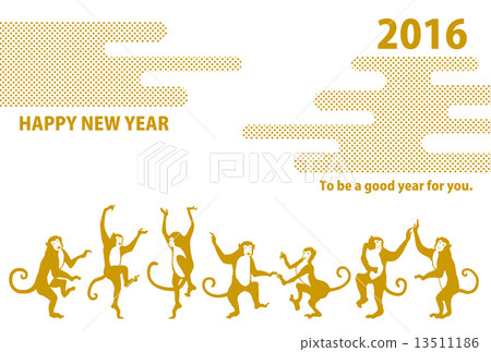 Dancing monkey and clouds with words and attachments 13511186