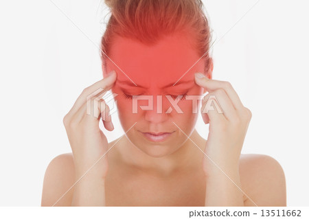 Woman suffering from severe headache Woman suffering from severe headache 13511662