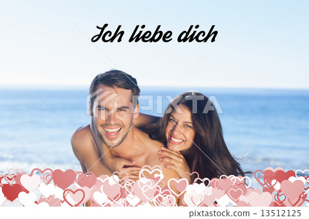 Composite image of ich liebe dich 13512125