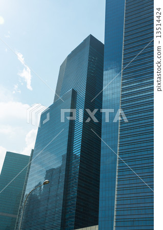 Buildings in Singapore skyline 13514424