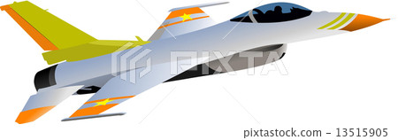 Combat aircraft. Armed.Vector illustration for designers Combat aircraft. Armed.Vector illustration for designers 13515905