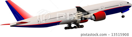 Passenger airplane on the air. Vector illustration 13515908