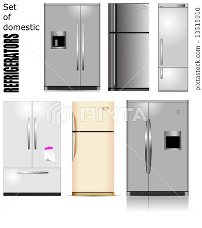 Big set of Domestic refrigerators. Vector illustration Big set of Domestic refrigerators. Vector illustration 13515910