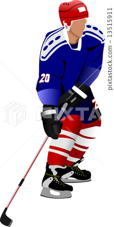 Ice hockey players. Vector illustration for designers Ice hockey players. Vector illustration for designers 13515911