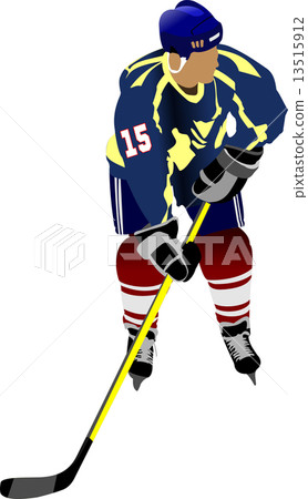 Ice hockey players. Vector illustration for designers Ice hockey players. Vector illustration for designers 13515912