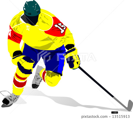 Ice hockey players. Vector illustration for designers Ice hockey players. Vector illustration for designers 13515913