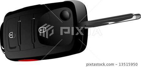 Car key with remote control isolated over white background Car key with remote control isolated over white background 13515950