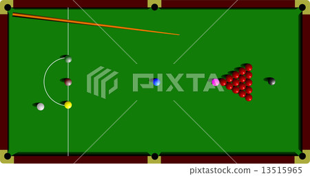 Snooker table and cue 13515965