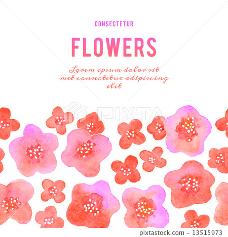 Background with flowers. Watercolor violets.  13515973