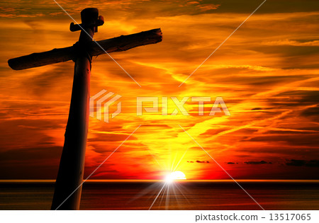 Cross Silhouette at the Sunset Cross Silhouette at the Sunset 13517065
