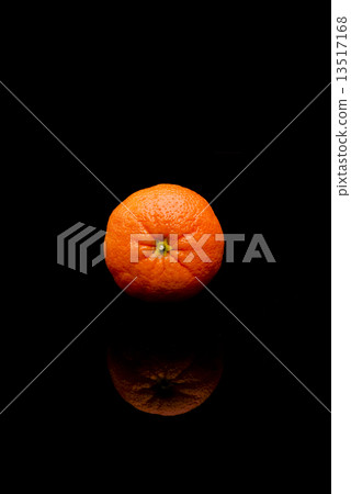 orange isolated on black background 13517168