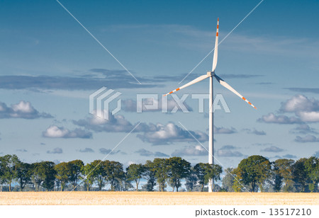 Wind turbine farm on rural terrain Wind turbine farm on rural terrain 13517210