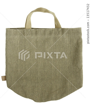 green shopping fabric bag on white isolated background green shopping fabric bag on white isolated background 13517432