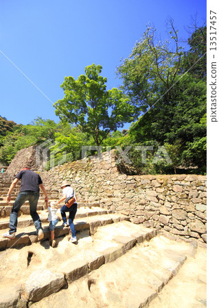 June Shiga Azuchi Castle - Major Street and Ishigaki June Shiga Azuchi Castle - Major Street and Ishigaki 13517457