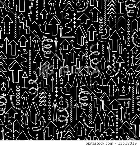 Seamless background of arrows - Stock Illustration [13518019] - PIXTA