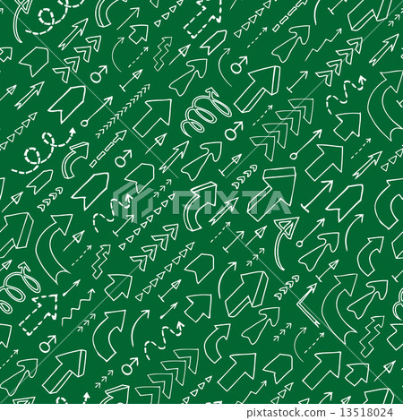Seamless background of hand drawn arrows - Stock Illustration [13518024 ...