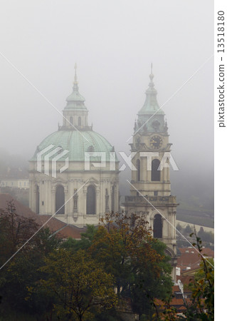 Church of St Nikolas in fog Church of St Nikolas in fog 13518180