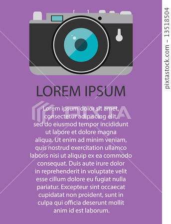 Vintage rangefinder film camera. Vector illustration EPS10 13518504