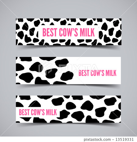 Three cow skin vector banner 13519331