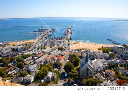 Cape Cod seashore, viewed from Pilgrim Monument, Massachusetts 13519743