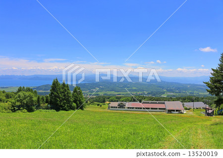 Inawashiro Lake Inawashiro Resort from ski resort Inawashiro Lake Inawashiro Resort from ski resort 13520019