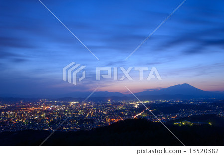 The streets of Morioka at dusk The streets of Morioka at dusk 13520382