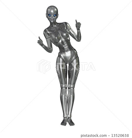 Female robot to pose Android real 3D CG background Transparency png illustration material Female robot to pose Android real 3D CG background Transparency png illustration material 13520638